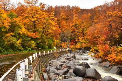 破間川渓谷　紅葉