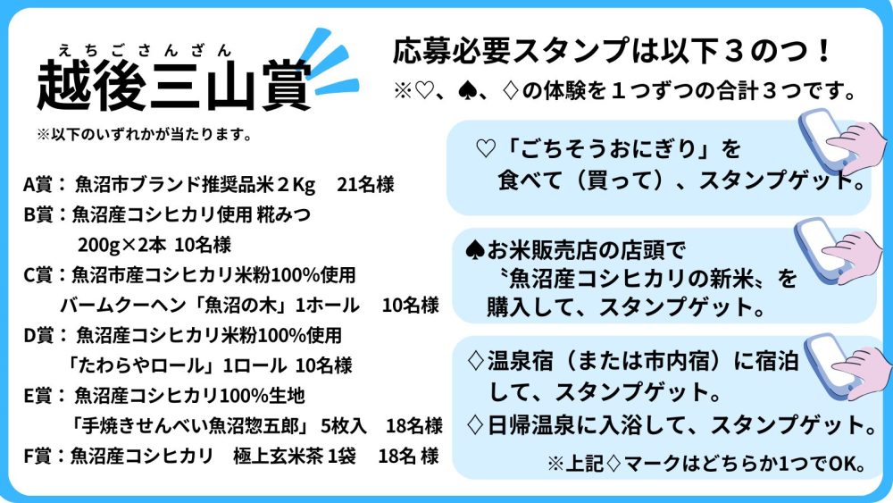 極楽三昧スタンプラリー（越後三山賞）